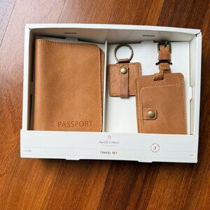 NEW Hearth & Hand Leather Travel Set